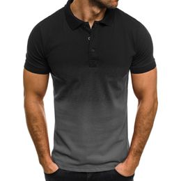 Polos para hombre MRMT Marca Camiseta casual Impresión digital 3D Color degradado Solapa Hombres Polo Tees Camisa de manga corta Camisas de hombre 230609