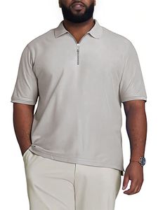 Hommes Polos grande taille été à manches courtes Polo couleur unie col rabattu fermeture éclair hommes décontracté Streetwear hommes hauts 230609