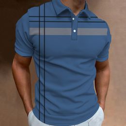 Hommes Polos Polo Shirt 3d Cut And Print Couture De Beaux Vêtements D'été Mode Homme À Manches Courtes Casual Plus La Taille Tshirt Top 230710