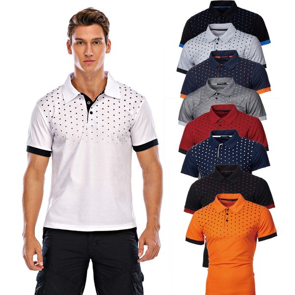 Polos pour hommes Polo Tennis Dot Graphic Plus Size Print Manches courtes Daily Tops Basic Streetwear Col de golf Business 230328