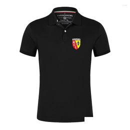 Mens Polos S Euro Club RC Lens 2023 Zomer Katoen Hoge kwaliteit Shirts Men Sport Solid Color Korte Mouw Mode Kleding Druppel Dhhpf