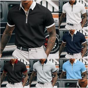 Heren Polos s lente/zomer massief zip shirt t-shirt drop levering kleding kleding tees dhb2x