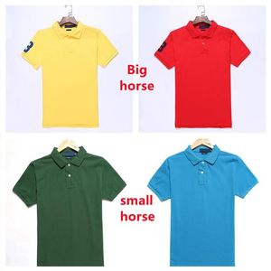 Polos pour hommes T-shirts à manches courtes Grand ou petit cheval Plus la taille S-2XL Étiquette de broderie multicolore Hommes Classic business casua318E