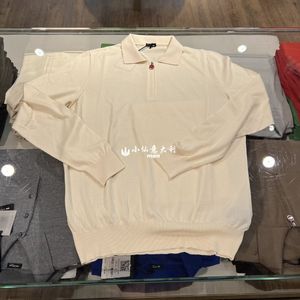 Polos pour hommes printemps kiton soie fermeture éclair gris Beign polos