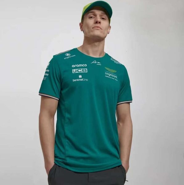 Mens Polos Summer Aston Martin Team Camisetas Driver de carreras españolas Fernando Alonso 14 y paseo 18 de gran tamaño 9988ss