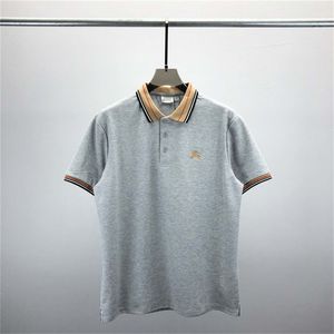 Polos para hombre Verano Negocios HighEnd Color sólido Alta calidad Polo de manga corta Cuello de solapa Hombres Moda Casual Sin rastro Impresión A26