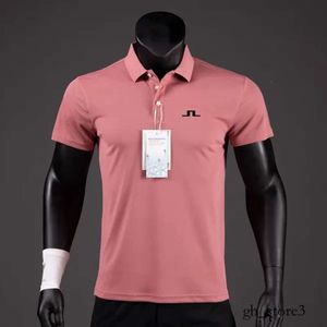 Polos d'été pour hommes, chemises de Golf décontractées, manches courtes, respirant, séchage rapide, J Lindeberg, t-shirt de sport, 128