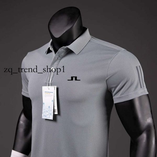 Polos pour hommes Chemises de golf d'été pour hommes Polo décontracté manches courtes respirantes sèches rapides J Lindeberg Wear Sports T-shirt 52