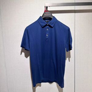 Polos Hombre Summer Kiton Cashmere Camisa Básica De Manga Corta Azul Marino