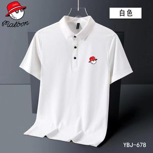 Heren Polos Zomerdruk Malbon Golf Polo Shirt Men Hoge kwaliteit Heren Heren Korte mouw Ademend Quick Drying Top Business 230506