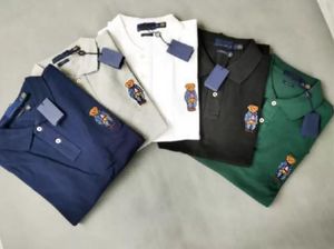 Herenpolo's Zomer Ralph Heren casual poloshirt met korte mouwen Geborduurd beer T-shirt Brits zakelijk sport Puur katoen