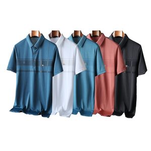 Polos pour hommes T-shirts Design lettre haut T-shirt en coton col rond à manches courtes Style mode Polo T-shirts