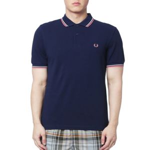 Polos para hombre Trigo 23 Manga corta 40S Doble hilo Algodón Malla Tela transpirable Bordado FP POLO Camisa 230710