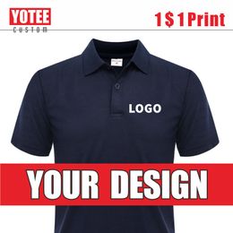 Mens Polos YOTEE Summer Polo Shirt Casual Short Sleeve Persoonlijk bedrijf Groep Custom Men and Women Top 230328