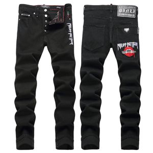 Hommes PP Jeans Designer Jeans Mode En détresse Ripped Bikers Femmes Denim cargo broderie Hommes punk Pantalon PP3652