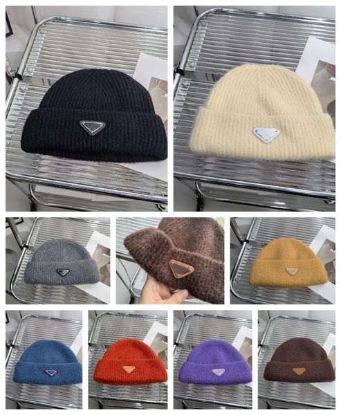 Hommes Pradity bonnets de luxe designer chapeau d'hiver en gros design de mode chapeaux en tricot automne laine rouge casquette marron lettre bonnet en cachemire ap pour hommes unisexe chapeau de crâne chaud