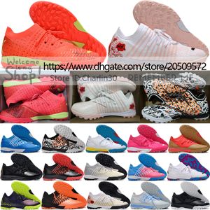 Enviar con bolsa Fútbol de calidad Botas de fútbol Future Z 1.3 Teazer TF Turf Knit Calcetines Zapatos para hombre Copa del mundo Cuero suave Cómodo Lithe Trainers Soccer Cleats EE. UU. 7-11.5