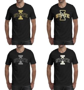 Mens printen Iowa State Cyclones voetbal hart logo zwart t -shirt ontwerp geweldige band shirts stedelijk grijs gouden gay pride rainbow c3559550