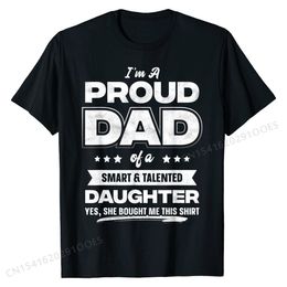 T-shirt da uomo orgogliosa di papà figlia divertente festa del papà T-shirt dal nuovo design