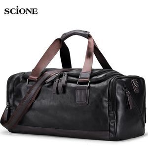 Heren PU lederen sporttas sporttassen Duffel reisbagage Tote handtas voor mannelijke fitness mannen reis handbagage XA109WA 231228