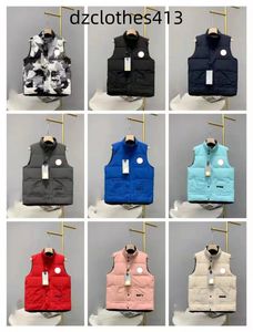 heren puffer vest gilet mensdesigner vest winter gilet modetrend paar jas gilet veren materiaal losse jas grafietgrijs zwart en wit blauw s5