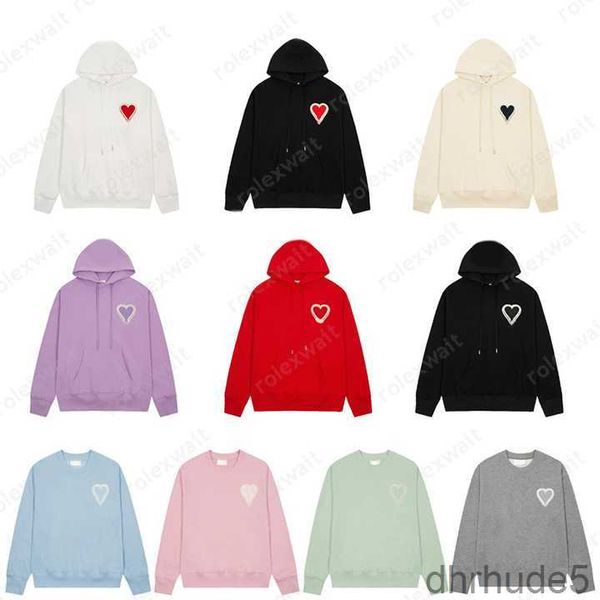 Pullover Menover Amis Fashion Designer Femme Femme à manches longues Loved Broidered AMIES AMIES ZIPPER CASSORATIQUE TOP ROND COUP SKATE SHATE SHATSHIRTS 8XTE 99O9