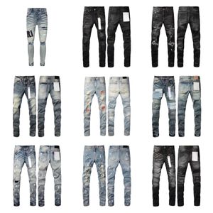 Hommes Pur Jeans pour hommes Plus Size Pantalons Mode Femmes Tendances Distressed Black Ripped Biker Slim Fit Moto pantalons de survêtement28-40