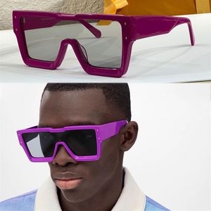 Lunettes de soleil Cyclone violet pour hommes Z1641E, lunettes de soleil classiques de styliste pour hommes, monture épaisse, pont de nez décoratif, fleur en cristal, Personalit182u