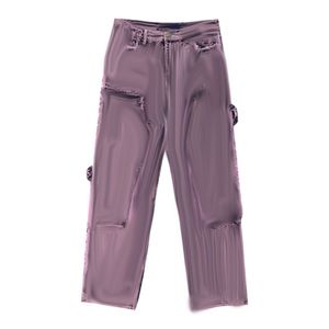 Jeans violets pour hommes jeans de créateur nigo classiques pompon denim endommagé pantalon troué jean slim fit