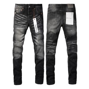 Heren paarse jeans Designer jeans Fashion Distressed Ripped Bikers Dames denim cargo voor heren zwarte broek PU9027