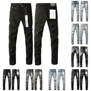 Jeans pourpre en jean pourpre jeans jeans en détresse des motards en détresse pour femmes cargo denim pour les hommes pantalon noir