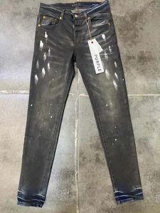 Jeans pourpre en jean pourpre jeans de concepteur déchiré de jean régulier droit denim long jean noir hlipot sort