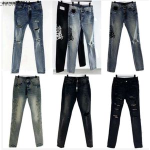 Concepteurs de jeans pourpre pour hommes jean hombre pantalon masculin broderie patchwork marque de moto