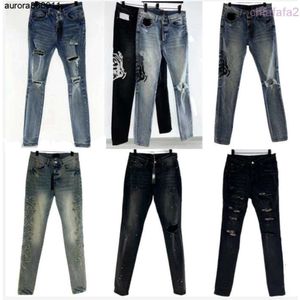 Concepteurs de jeans pourpre pour hommes jean hombre pantalon masculin broderie patchwork marque de moto