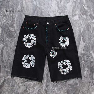 Jeans pourpre jeans de luxe concepteur short jeans hommes jean flore diamant denim shortpants slim street hip hop 289