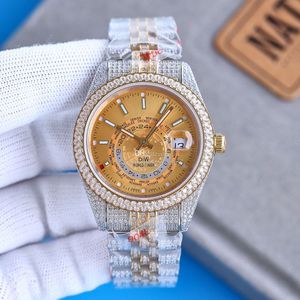 Luxe heren Watch Designer horloges 40 mm Dial Casual Business polshorloge diamant roestvrijstalen riem mechanische polshorloges
