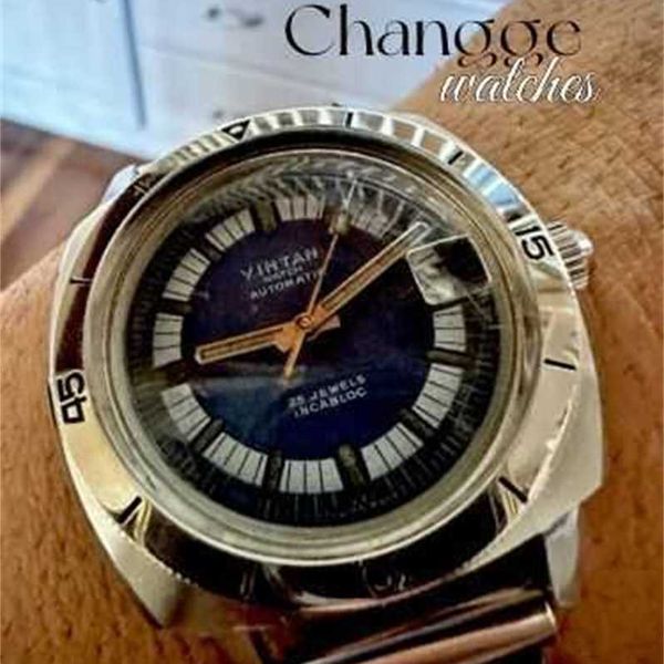 Mens de cuarzo Watch Etiquetas de diseñador impermeable Vintan Diver Vintage Watch Baby Pereerei Case Automatic Diamond 39 mm