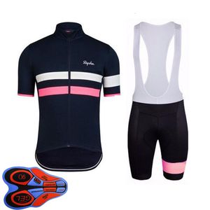 Mens Rapha Team Cycling Jersey bib shorts Set Racing Ropa de bicicleta Maillot Ciclismo verano de secado rápido MTB Ropa de bicicleta Ropa deportiva Y21041037