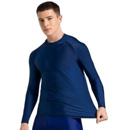 Chemises de compression pour hommes Rash Gusrd Protection solaire Natation Surf T-shirts de plongée adaptés à la boxe Taekwondo Jiu-Jitsu Sports 240308