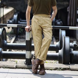 Salopette de Style britannique rétro pour hommes, pantalon droit, solide, élégant, Simple, confortable, Silhouette Gurkha, automne 23, 240321