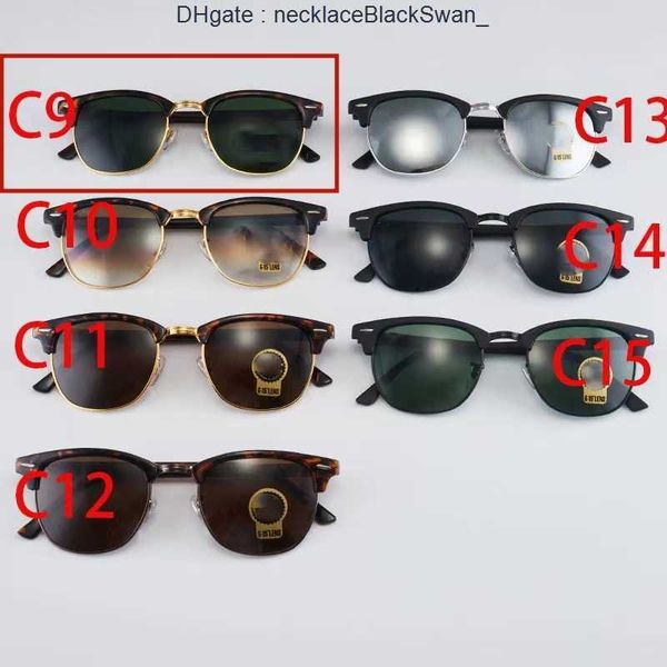 Mens Rey Ban Rays Desinger Bans Wayfarer Gafas de sol polarizadas Polarizadas para mujer Lentes negras Gafas de sol Mujer Hombre Verde Rectángulo 1S7L