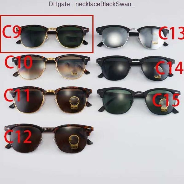 Mens Rey Ban Rays Desinger Bans Wayfarer Gafas de sol polarizadas Polarizadas para mujer Lentes negras Gafas de sol Mujer Hombre Verde Rectángulo K14Z