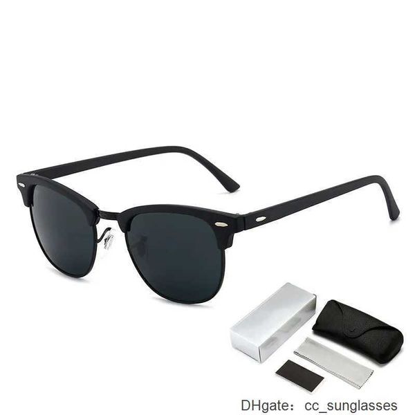 Mens Rey Ban Rays Desinger Bans Wayfarer 51MM Gafas de sol polarizadas polarizadas para mujer Lentes negras Gafas de sol Mujer Hombre Verde Rectángulo TLEM