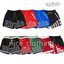 MENS RHUDE Shorts Designer Pantalon Short Womens Sports Spirpant Summer Beach Gym Fitness Force Oversize Style Pants HIP3 FYW8