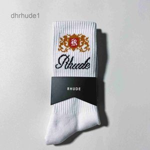 Chaussette de rhude pour hommes luxe antibactérien en respirant chaussettes de sport de haute qualité coton coton européen américaine de rue chaussettes de rue chaussettes de femmes