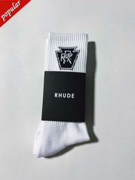 Chaussettes de rhude masculines de haute qualité antibactérien antibactérienne de sport déodorant respirant hombre pour hommes drôles de folie d'été