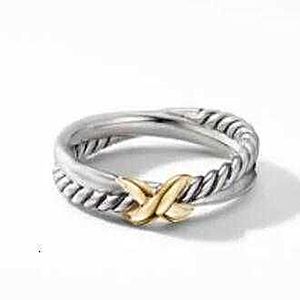 Herenring Designer Ring Neusring verlovingsringen voor vrouwen Mode -sieraden voor Cross Classic Copper Ring X Gift Silver Ring Ring Sizer For Men Love Ring