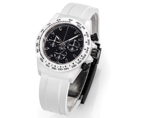 Reloj Rloxs para hombre, relojes de diseñador para mujer, tamaño de 40 mm, esfera negra, zafiro, acero inoxidable, resistente al agua, buceo