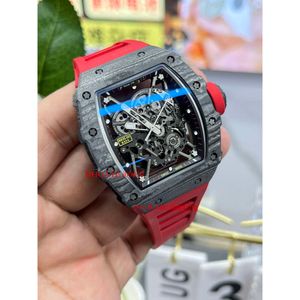 MENS RM035 Red Watch Movem Tourbillon Devils RM35-02 Montres Watchba Mécanique volant automatique Automatique entièrement Watch Designer Superclone Skeleto 5319