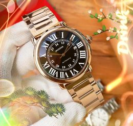 Heren Roman Digntial Number Dial horloges 40 mm automatische mechanische beweging boete 904L roestvrijstalen horlogeband luxe zakelijke rose goud zilveren vrijetijdspolspol